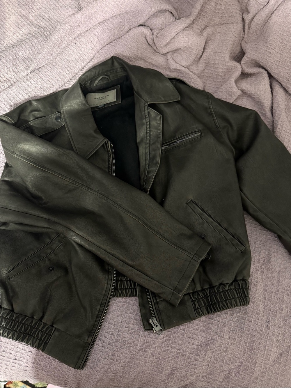 American Eagle Outfitters Dark Green Bomber Jacket
